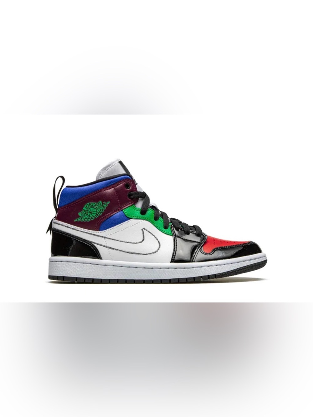 Jordan Black and White Sneaker Interior with Red Tongue Accent (BRAND NEW)